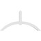 Ekena Millwork Archdale Architectural Grade PVC Gable Bracket, 96"W x 48"H x 6"D x 6"F, 12/12 Pitch GBP096X48X0606ARC00 - alternate 2